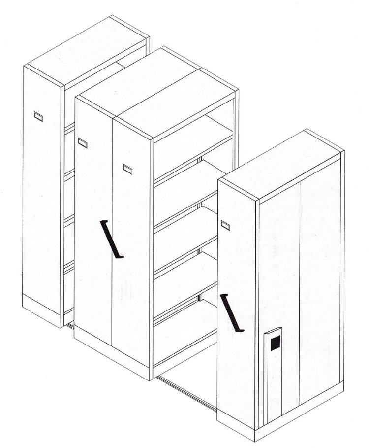 4 Bay Manual Mobile Compactor - Malaysia Top Steel Furniture Supplier ...